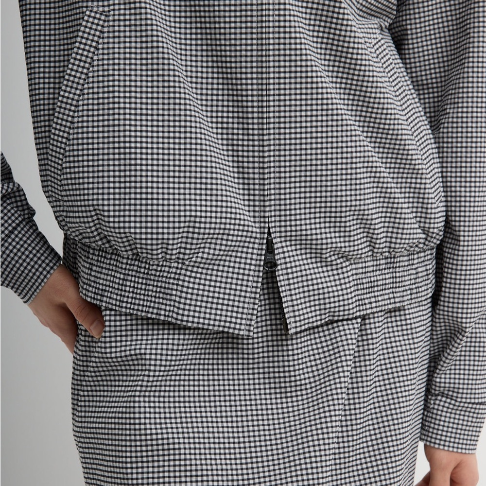 Tibi NWOT Tech Gingham Track Jacket - image 5